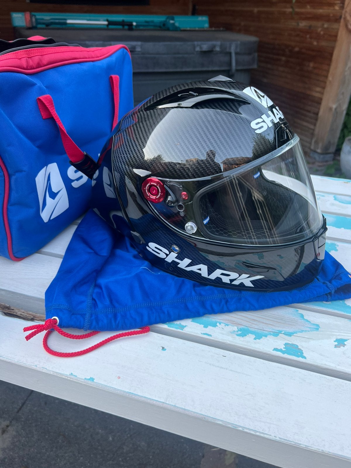 Shark Race-R Pro Carbon motorhelm S - Zo goed als nieuw, Motoren, Kleding | Motorhelmen, Shark, Ophalen of Verzenden, Nieuw zonder kaartje