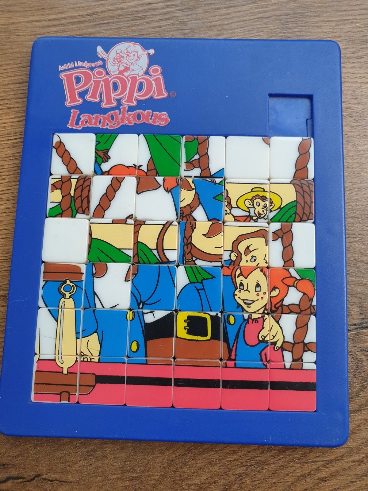 Pippi Langkous Schuifpuzzel - Simba 1997, Ophalen of Verzenden, 10 tot 50 stukjes, Gebruikt, 4 tot 6 jaar