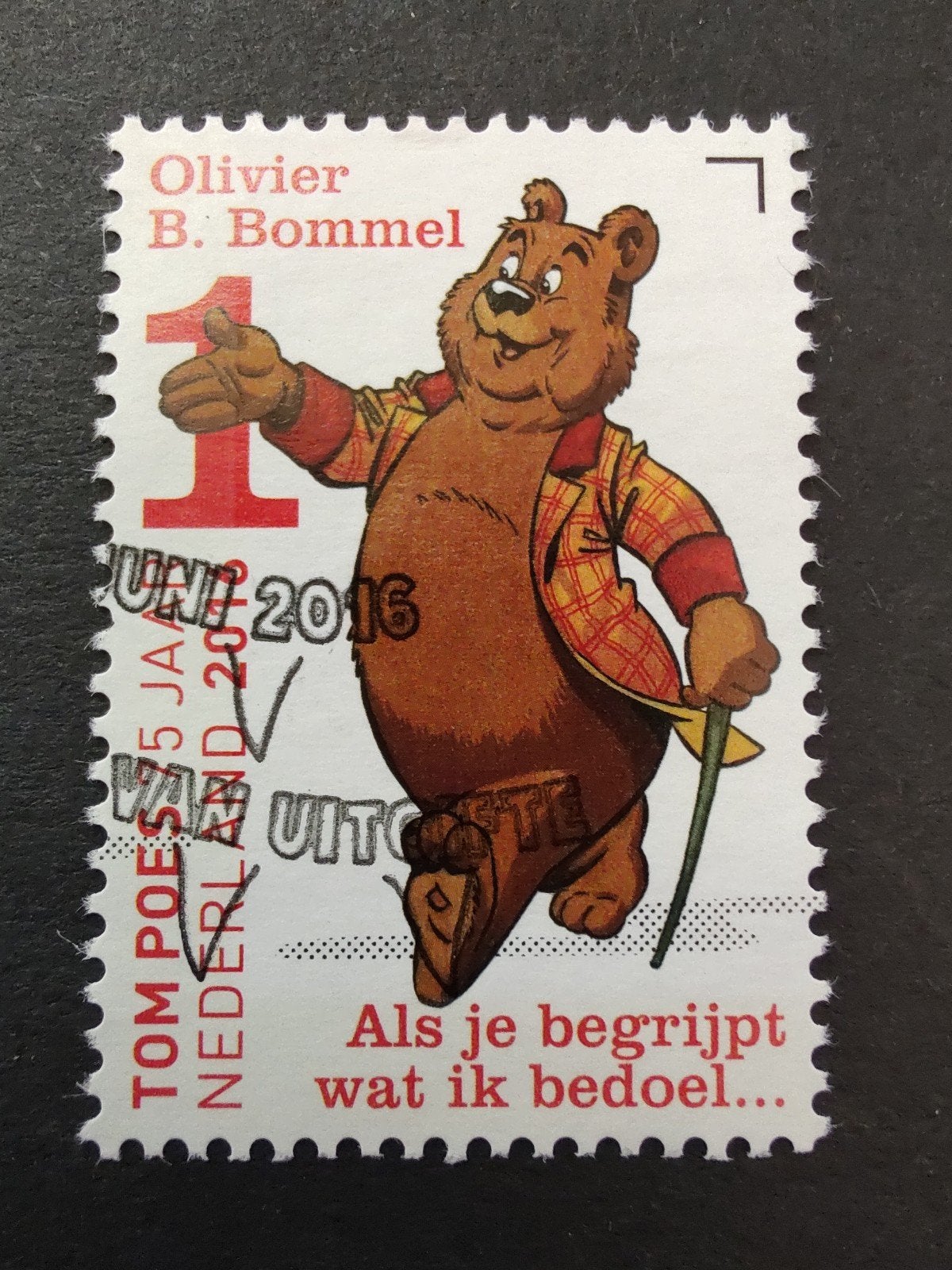 3427 Olivier Bommel 2016 Tom en olivier 75 jaar, Postzegels en Munten, Ophalen of Verzenden