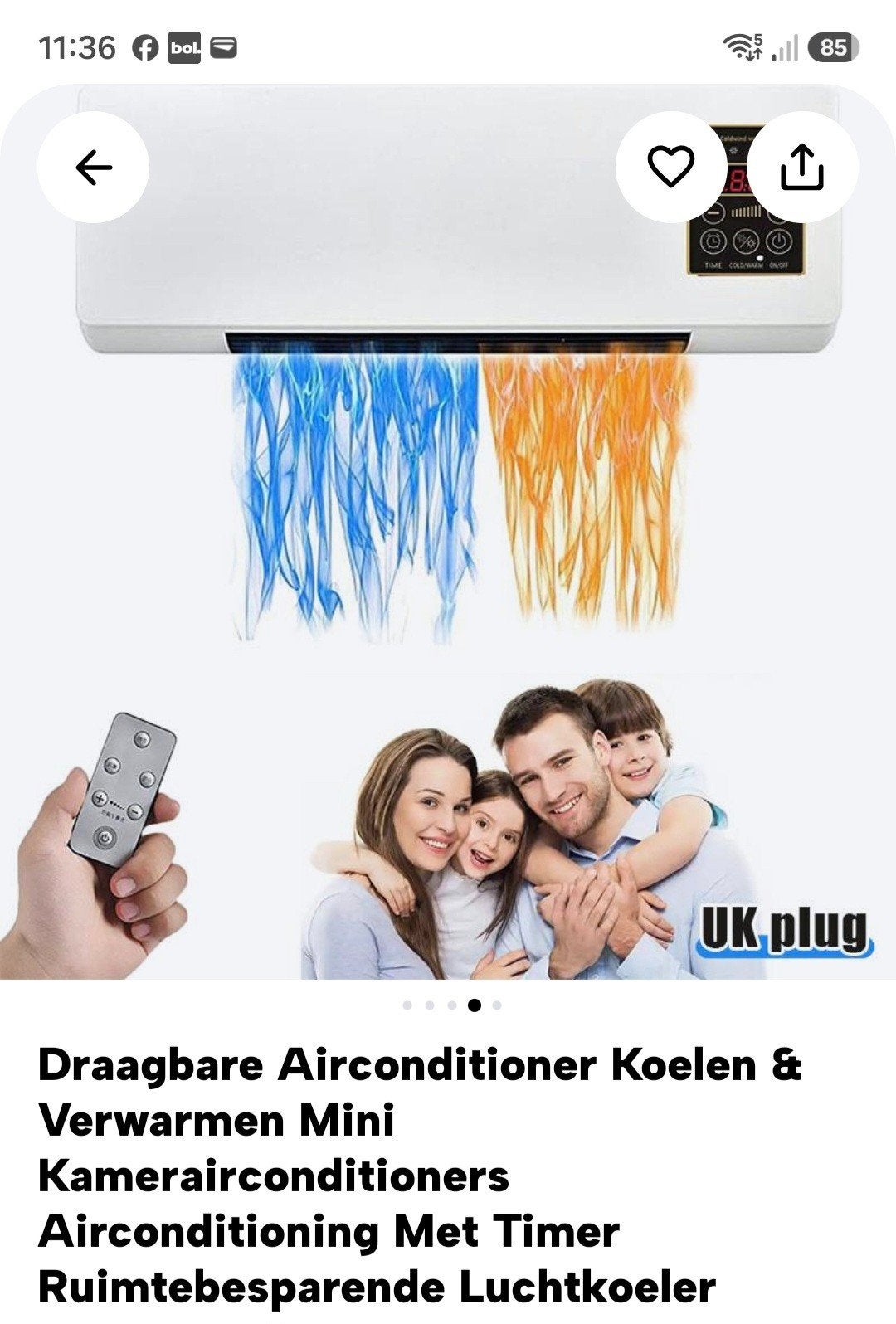 Mobiele airco - Nieuw, met UK stekker, Ophalen