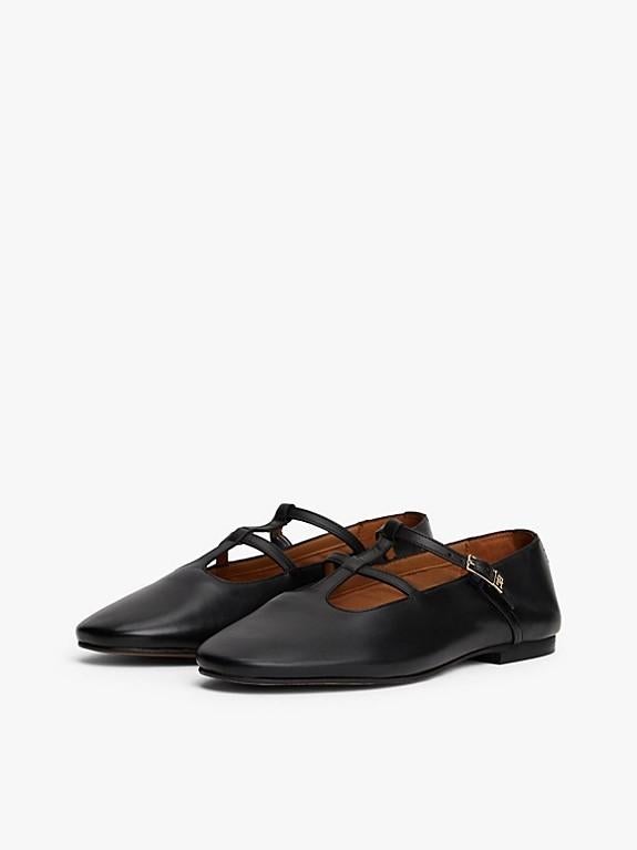 Tommy hilfiger leren ballerinas nieuw, Zwart, Nieuw, Tommy Hilfiger, Ballerina's