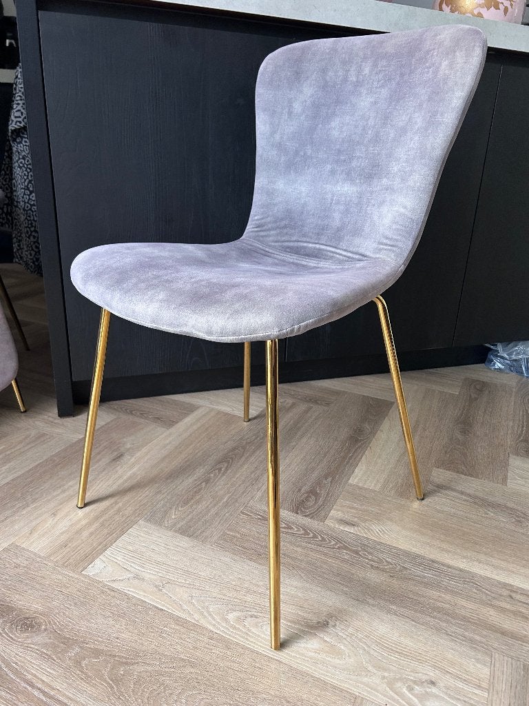 Stoel, eetkamerstoel, Huis en Inrichting, Stoelen, Ophalen, Gebruikt, Grijs, Vier