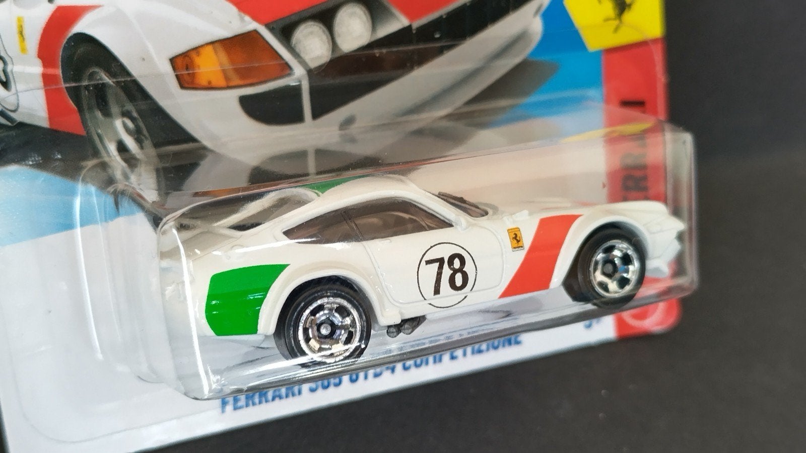 Ferrari 365 Grb 4 Competizione Italy 1:64 Hotwheels Pol, Hobby en Vrije tijd, Auto, Verzenden, ., Nieuw