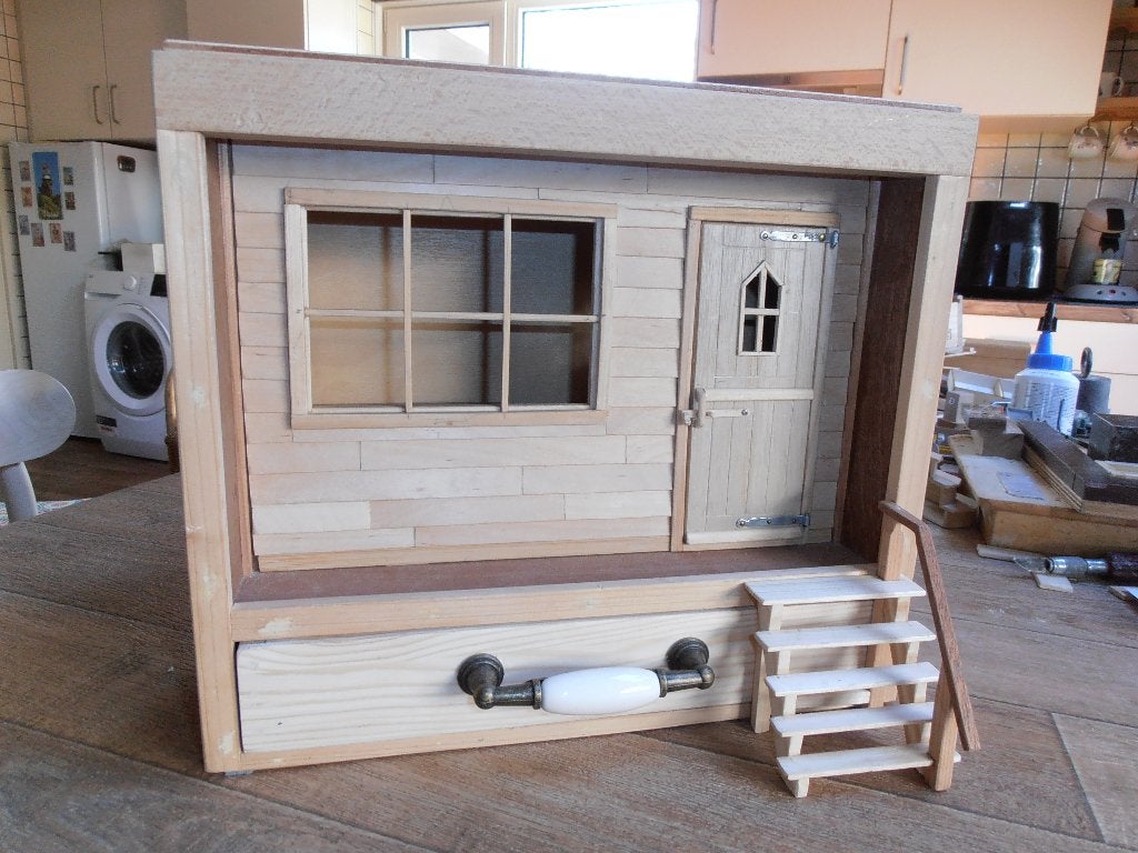 Nieuw houten poppenhuisje te koop, Verzamelen, Ophalen of Verzenden