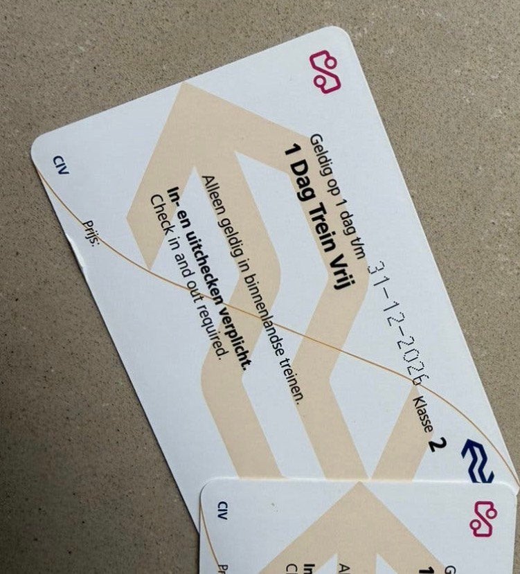 Dagkaart trein NS, Drie personen of meer, Trein, Nederland, Algemeen kaartje