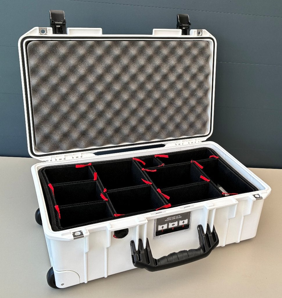 LAATSTE WITTE PELI AIR CASE 1535 met trolley en Trekpak, Nieuw, Rolkoffer, Peli, Verstelbare indeling