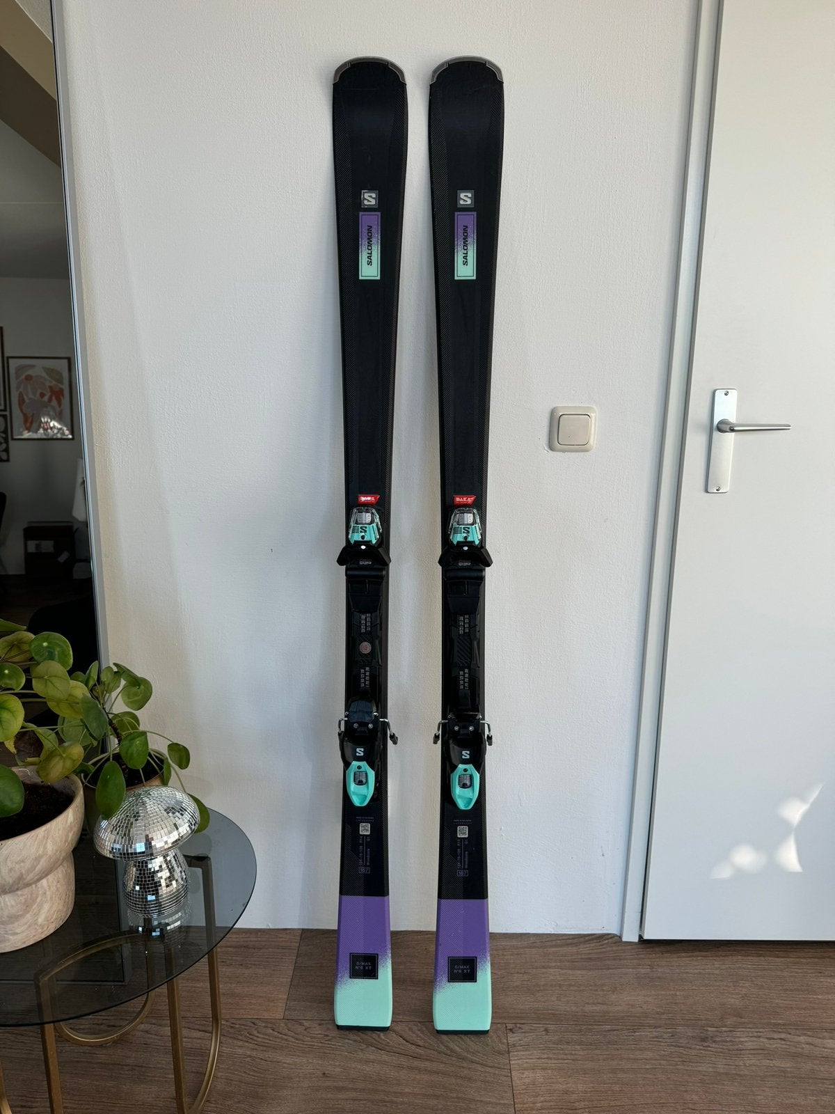 Salomon S/Max (167) ski’s + bindingen – ZGAN, 2 dgn gebruikt, Ophalen, 160 tot 180 cm, Salomon, Zo goed als nieuw