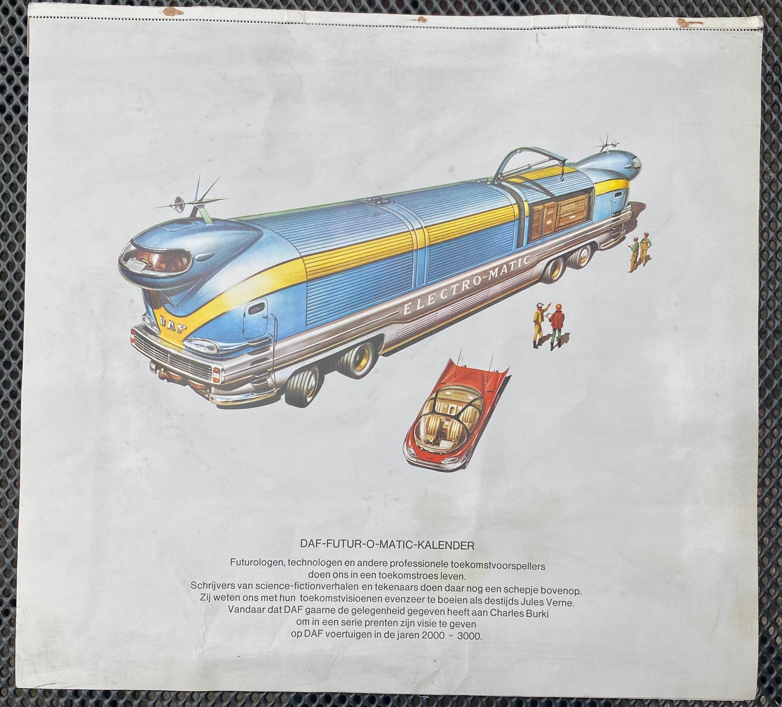Unieke DAF Futur-O-Matic-Kalender uit 1971, Ophalen of Verzenden, Maandkalender, Zo goed als nieuw
