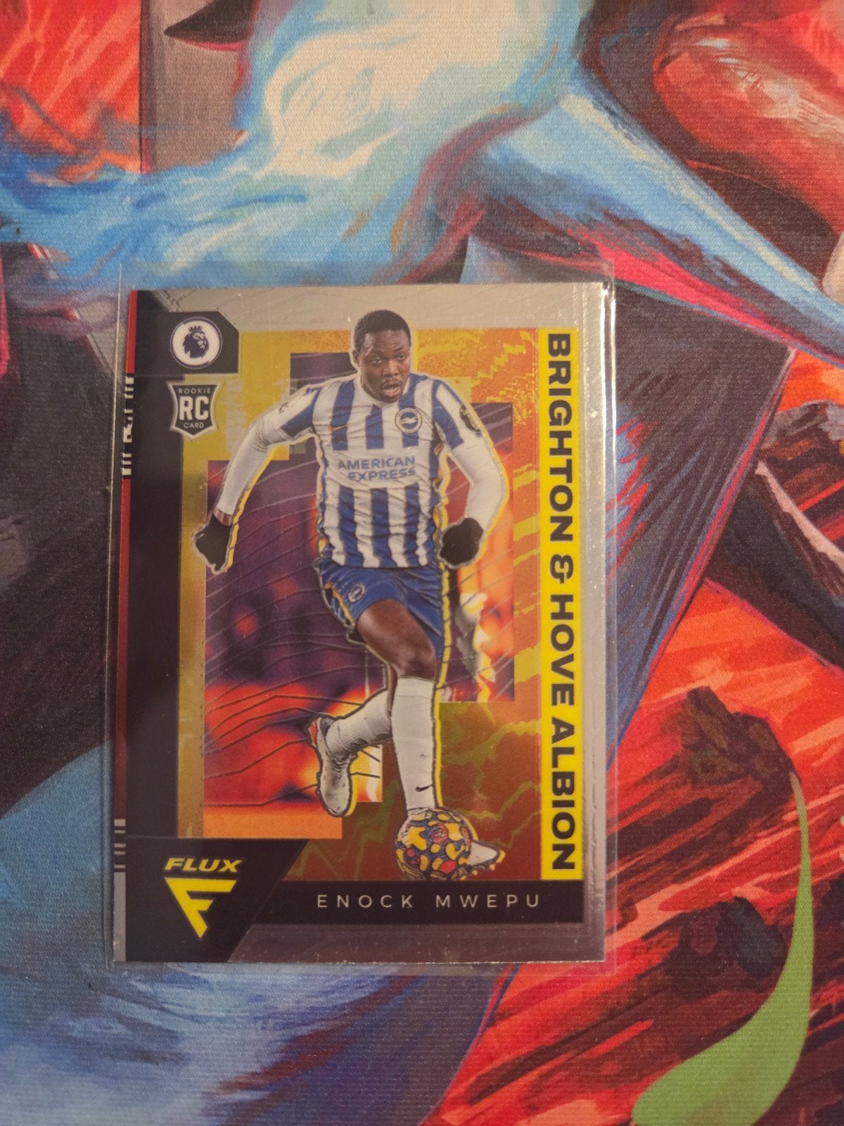 Panini Enock Mwepu RC - Brighton & Hove Albion, Ophalen of Verzenden, Zo goed als nieuw, Buitenlandse clubs, Spelerskaart