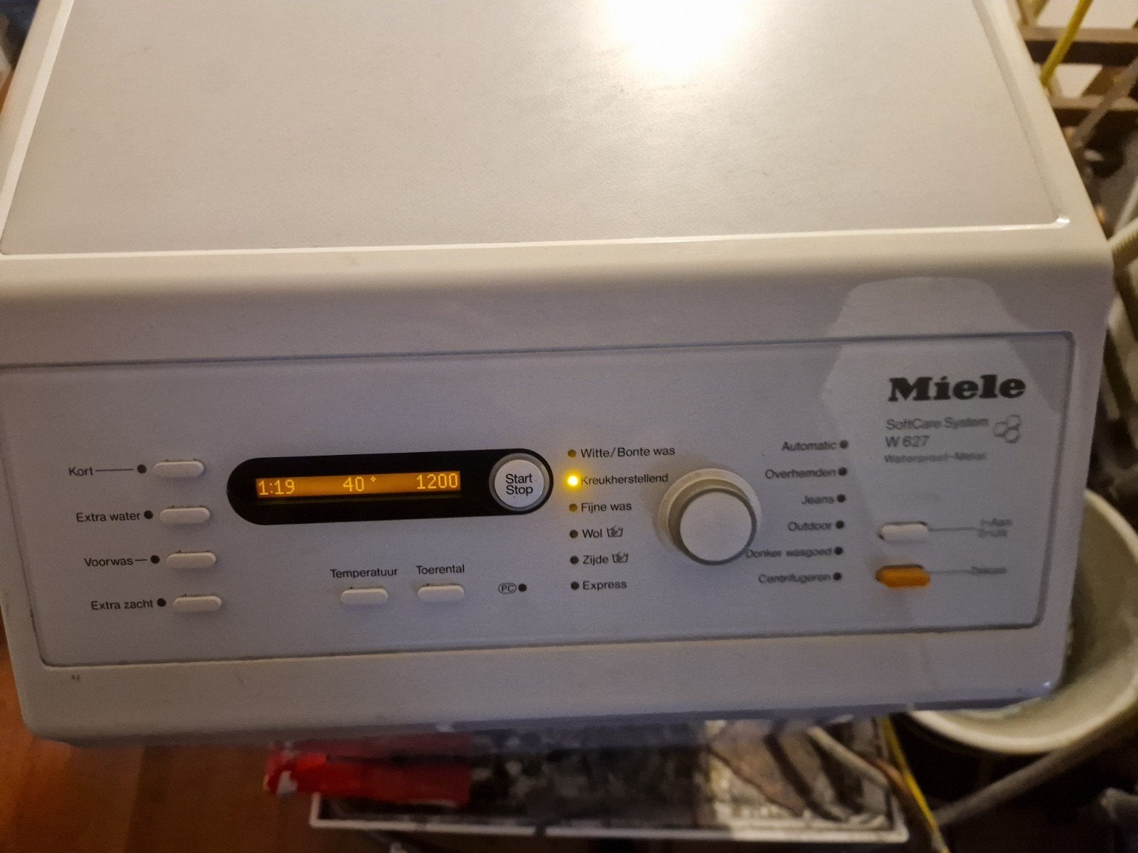 Miele SoftCare System W 627 Bovenlader Wasmachine, Gebruikt, Bovenlader, Ophalen of Verzenden, 85 tot 90 cm