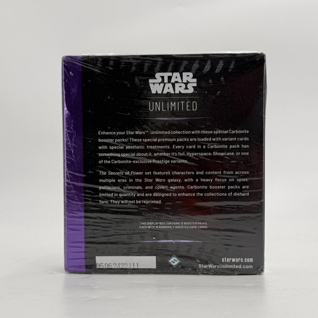 Star Wars Unlimited - Secrets of Power Carbonite Booster Box, Walt Disney, Nieuw, Support@waltdisney.com, 500 S. Disneyland Drive
Anaheim, CA 92802
USA