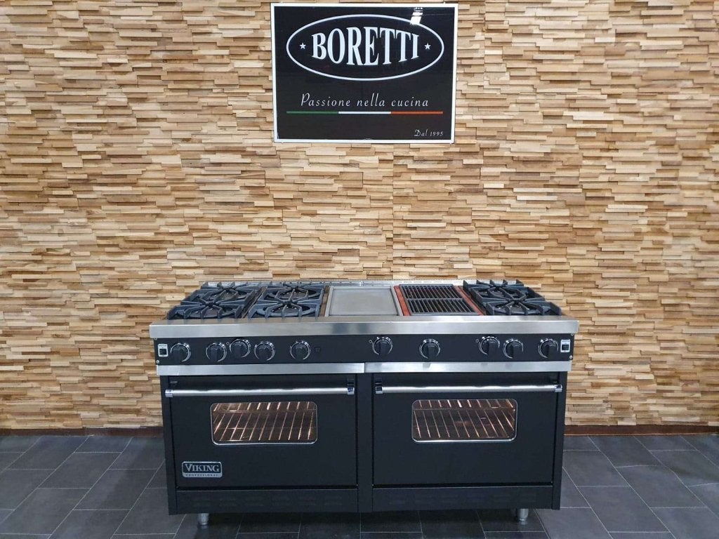Luxe Viking Fornuis 150cm zwart  GASOVENS tepan yaki grill, Niet ingevuld, 60 cm of meer, Niet ingevuld, Ophalen of Verzenden