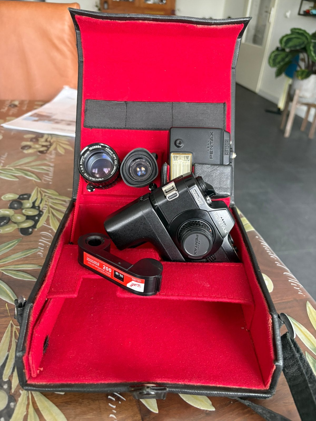 Pentax Auto 110 set, Ophalen, Zo goed als nieuw, Compact, Pentax