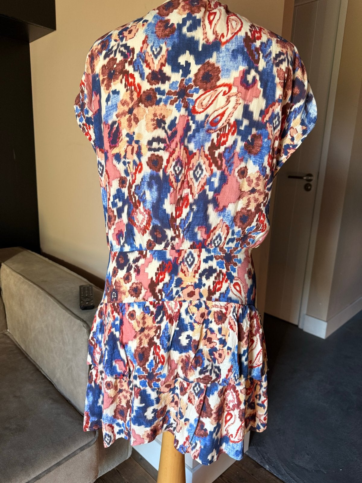 Zara jurk met print - Maat L, Kleding | Dames, Meerkleurig, Maat 42/44 (L), Ophalen of Verzenden, Zo goed als nieuw