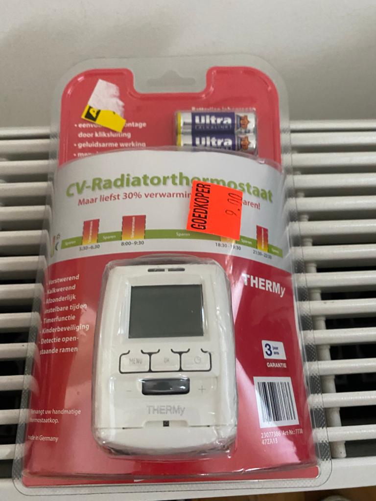 THERMY CV-Radiatorthermostaat - Nieuw in verpakking, Ophalen, Slimme thermostaat, Nieuw