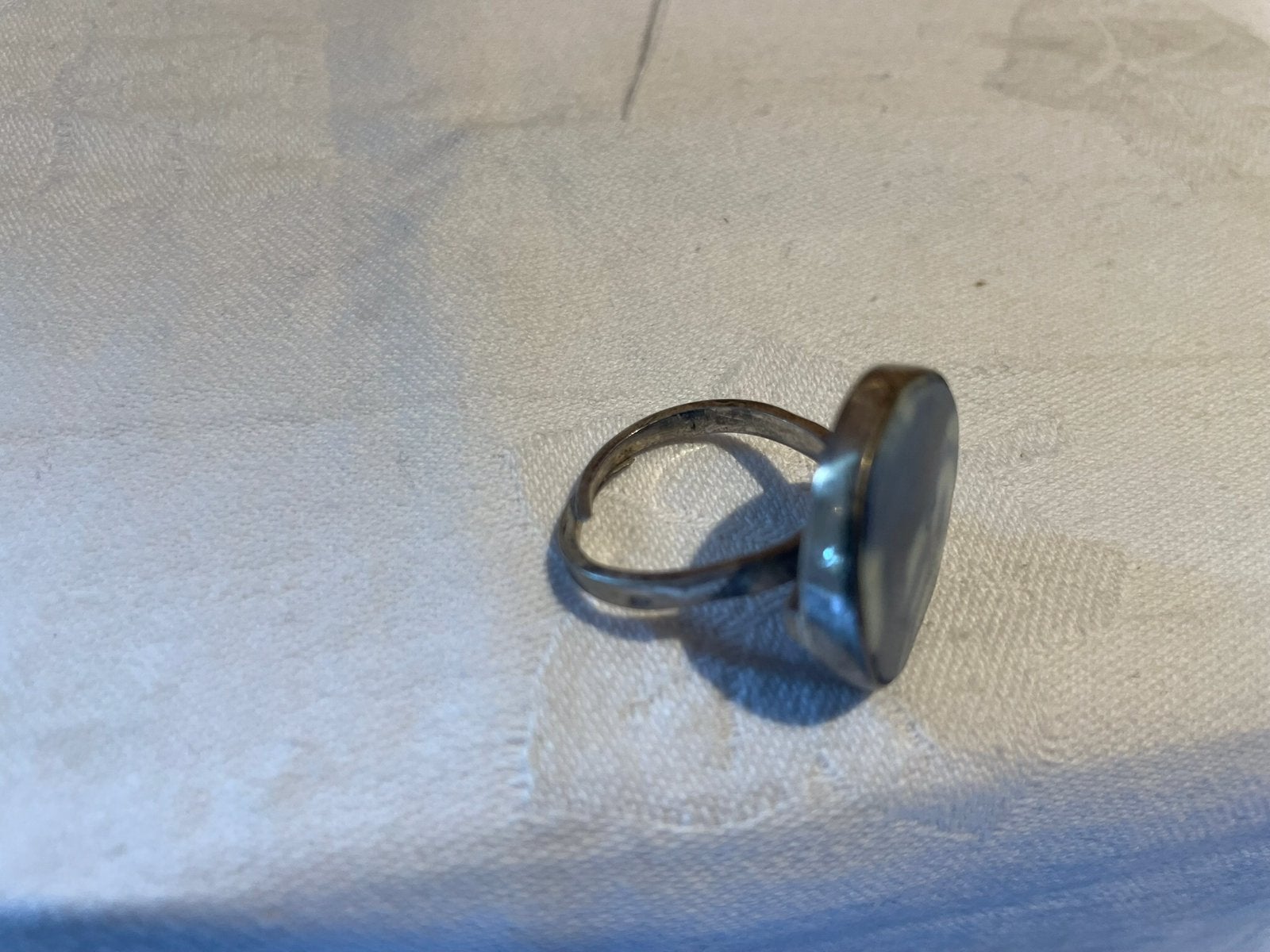 Ring zilver, Ophalen of Verzenden, Zo goed als nieuw, Zilver, Dame