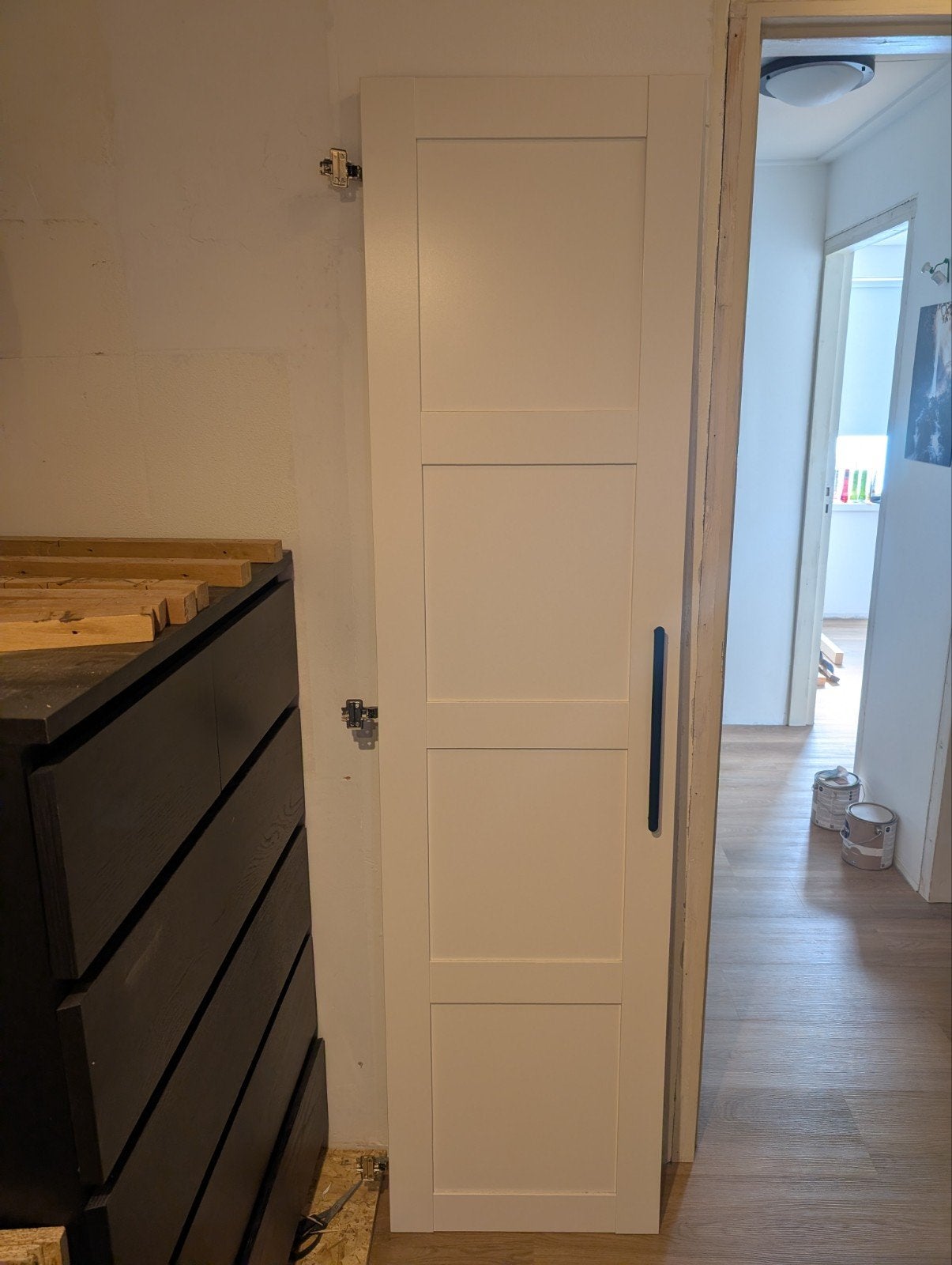 4x IKEA PAX Bergsbo deuren 50x195 cm met Nydala handgrepen, Ophalen, Gebruikt, 50 tot 100 cm, 150 tot 200 cm