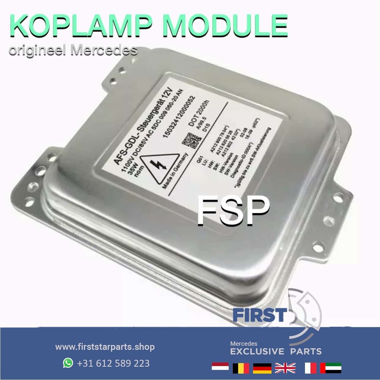 Mercedes KOPLAMP MODULE XENON W212 W207 W164 L/R A2129003502, Gebruikt, -, Ophalen of Verzenden, -