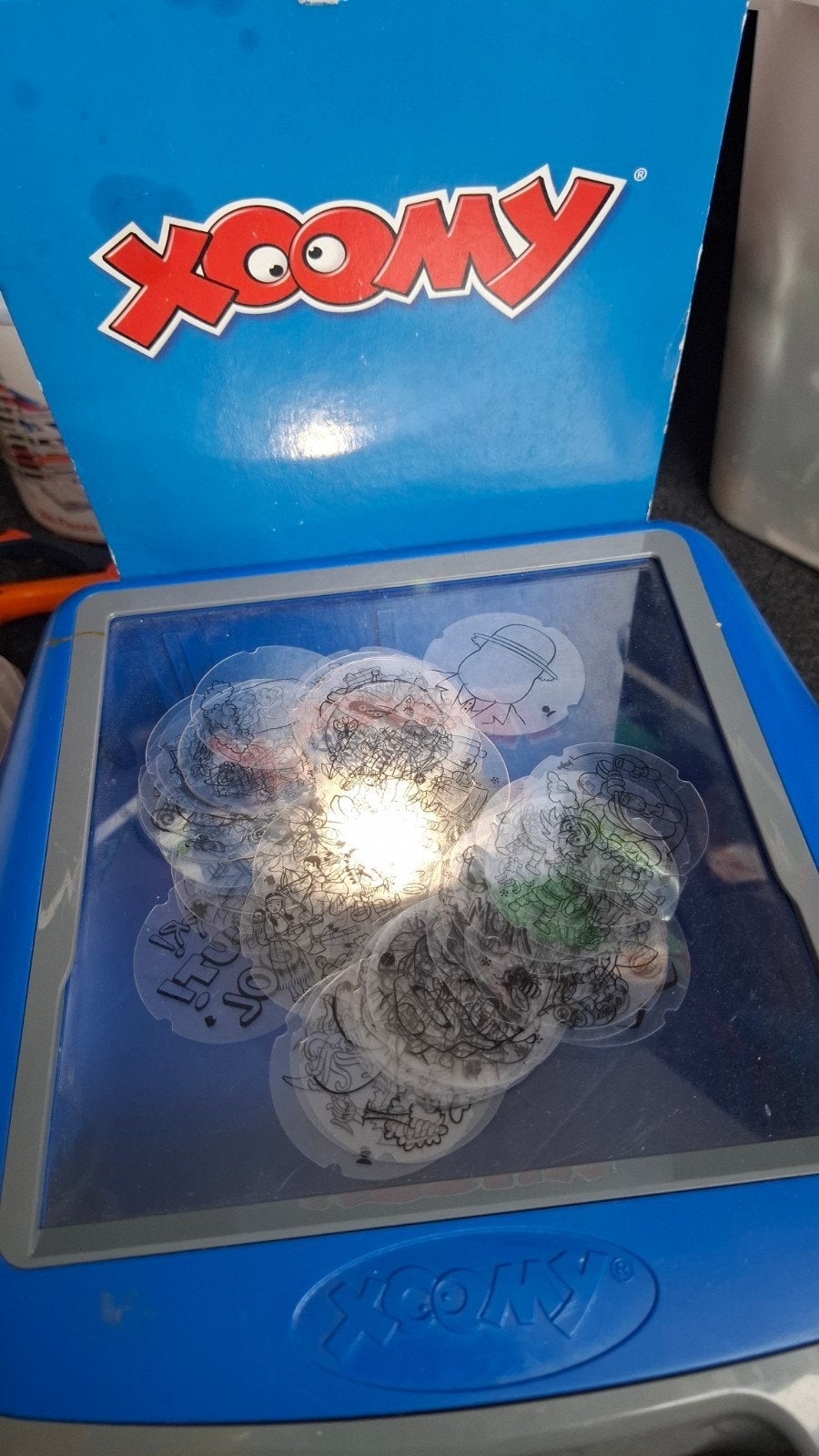 Xoomy tekentafel, Ophalen, Gebruikt