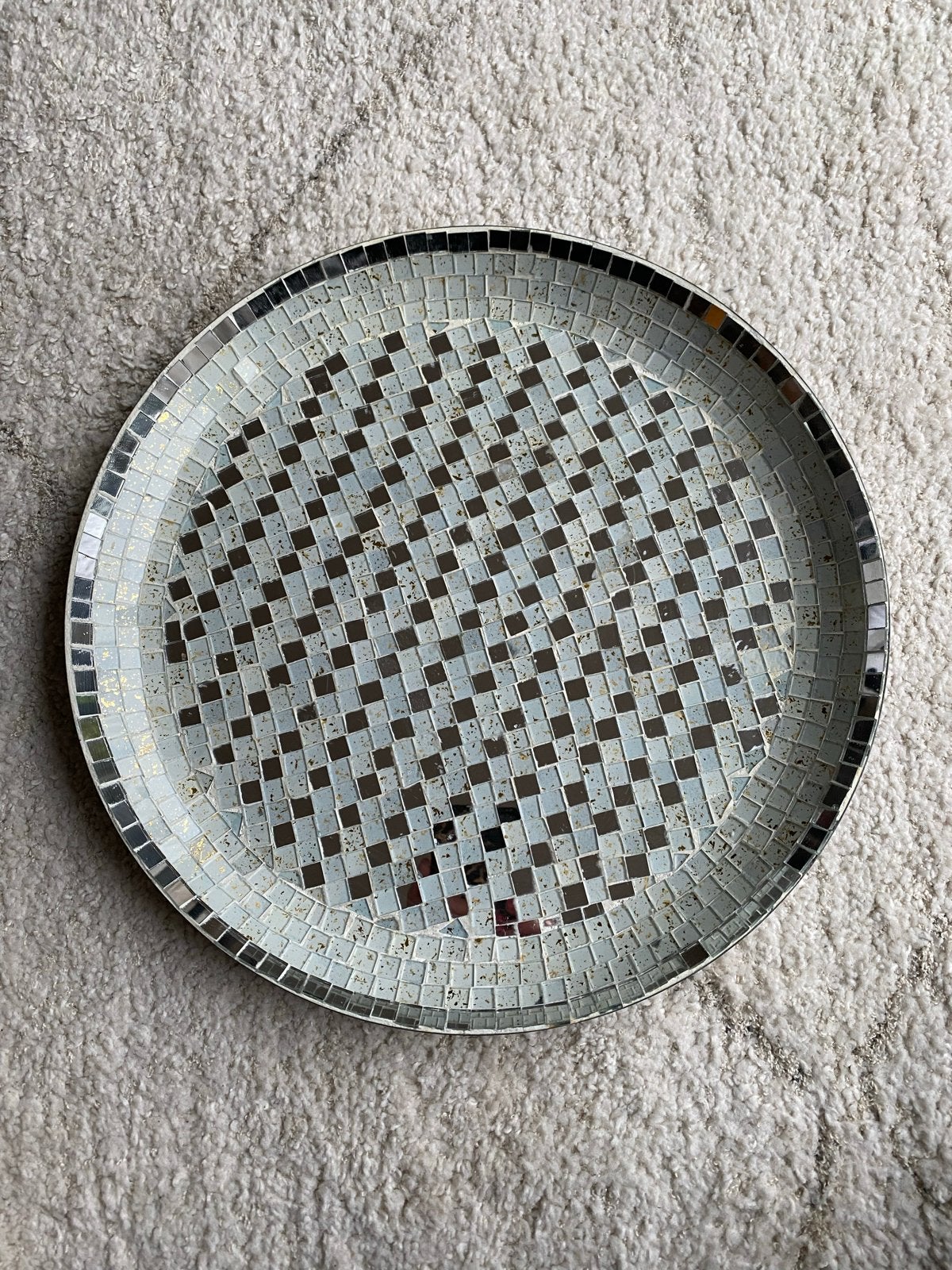 Riviera Maison Magic Mosaic Tray - Rond Dienblad, Met spiegel, Rond, Ophalen of Verzenden, Zo goed als nieuw