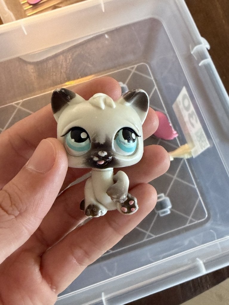 Littlest Pet Shop Siamese kat blauwe ogen origineel Hasbro, Ophalen of Verzenden, Gebruikt