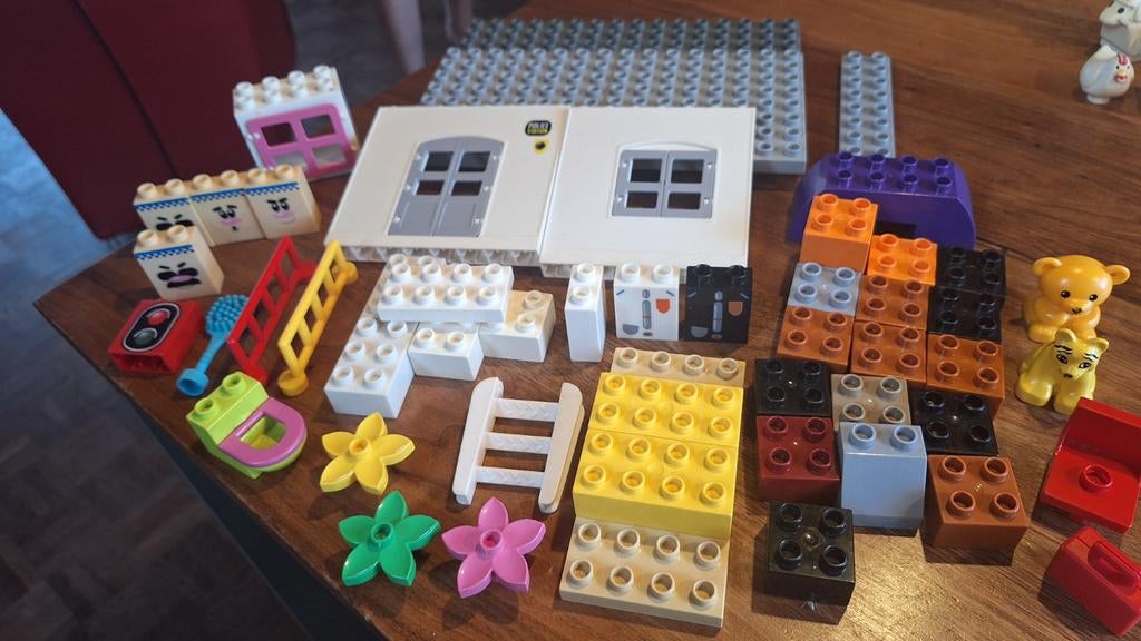 Grote partij LEGO Duplo blokken en voertuigen, Ophalen, Gebruikt, Overige merken