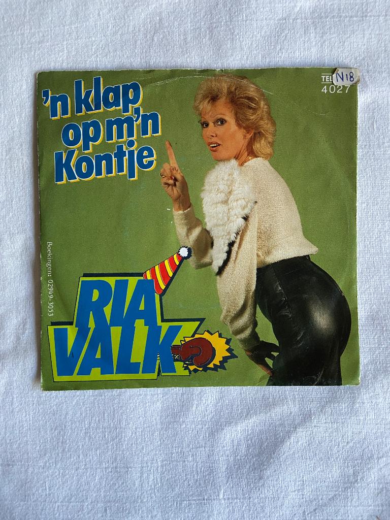 ria valk - 'n klap op m'n kontje, 7 inch, Single, Ophalen of Verzenden, Zo goed als nieuw