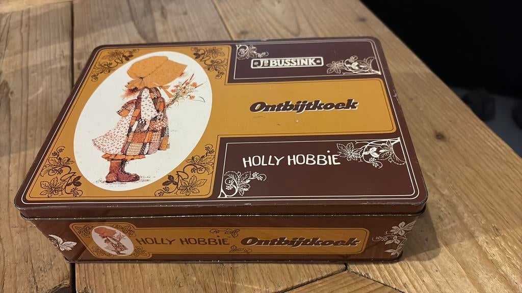 Holly Hobbie ontbijtkoek blik, Verzamelen, Blikken, Ophalen of Verzenden, Gebruikt, Koek(jes), Overige merken