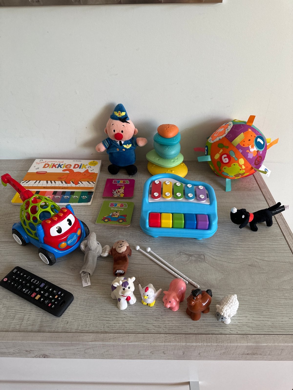 Groot speelgoedpakket baby Dikkie Dik, Bumba, xylofoon, etc., Ophalen of Verzenden, Zo goed als nieuw, Overige typen, Met geluid