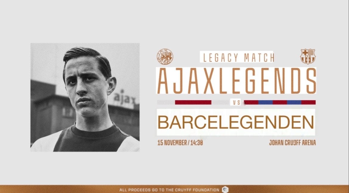 Ajax v barcelona  legends 2-4 kaarten naast elkaar | vak 116, Twee personen