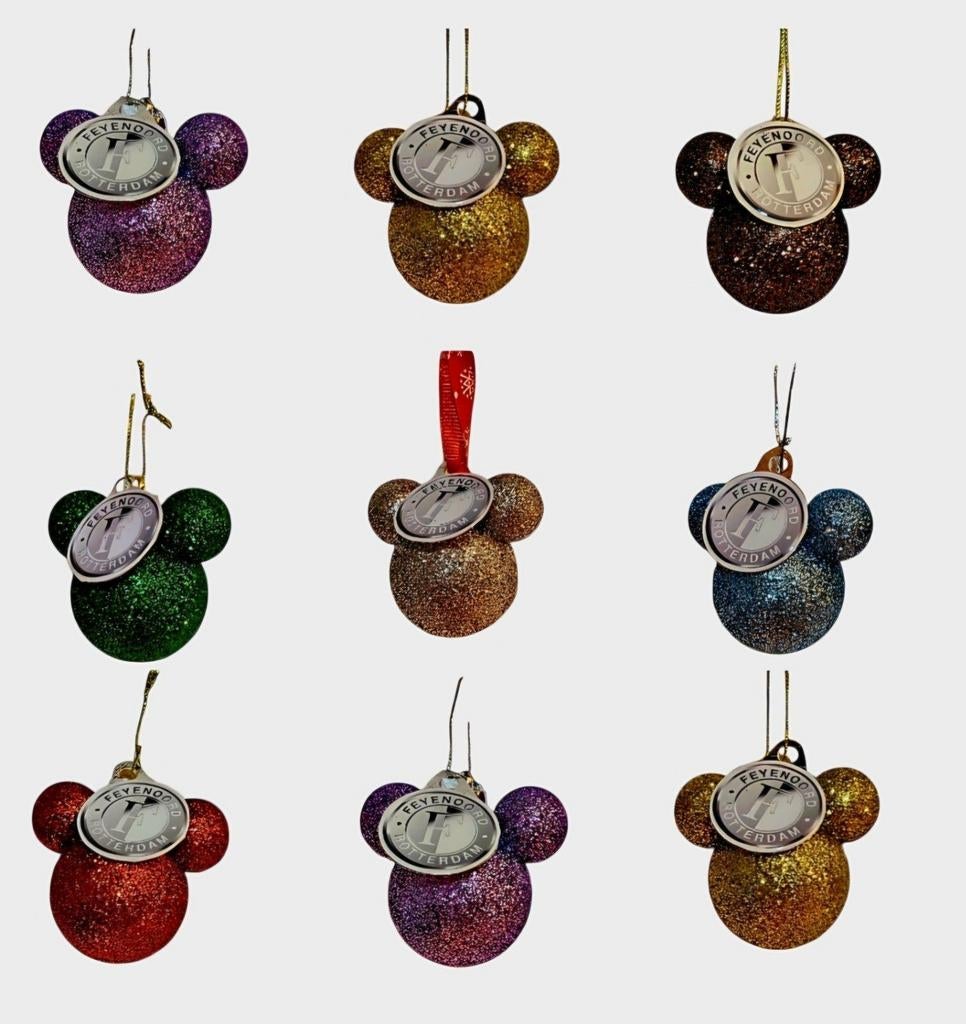 Micky Mouse Feyenoord ballen, Ophalen of Verzenden, Mickey Mouse, Zo goed als nieuw, Beeldje of Figuurtje