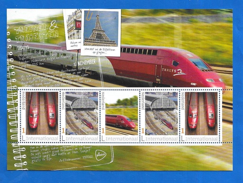 Treinen & Trajecten Thalys 23 (Int.Postzegelvel) 2021, Verzenden, Na 1940, Postfris