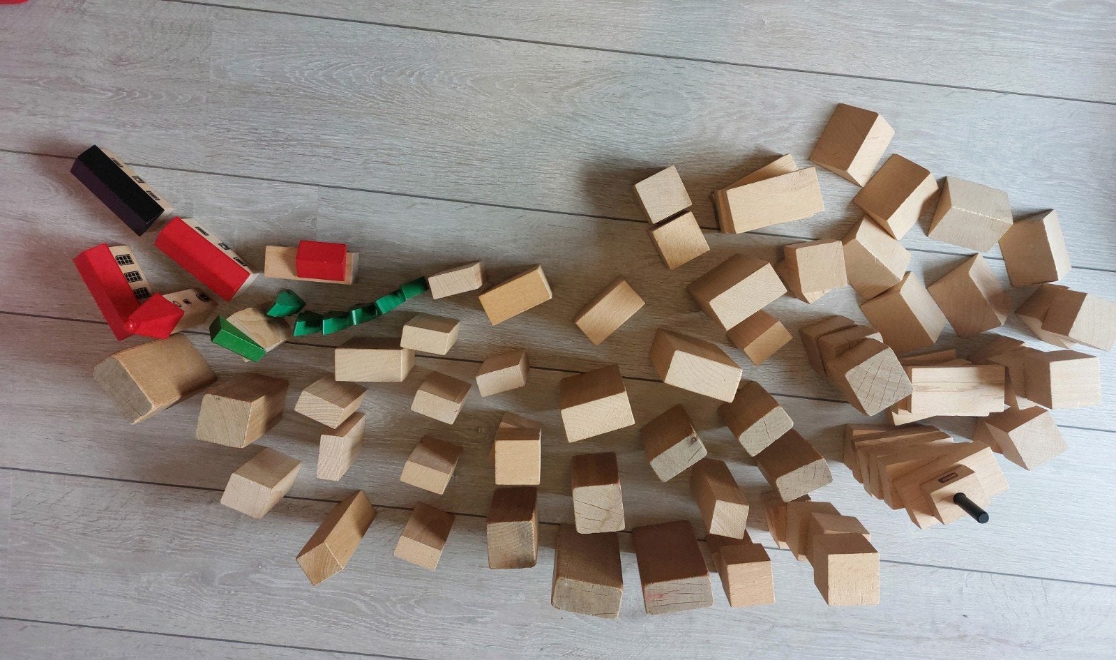 Houten blokken inclusief bak, Ophalen, Gebruikt, Overige merken