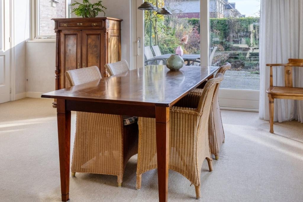Klassieke eettafel kersenhout, Huis en Inrichting, Tafels | Eettafels, Ophalen, Gebruikt, Klassiek, 200 cm of meer