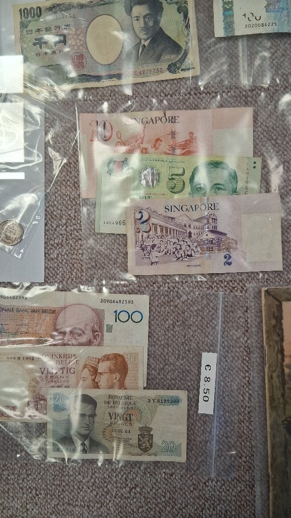 bankbiljetten en munten, Ophalen, Overige landen, Los biljet