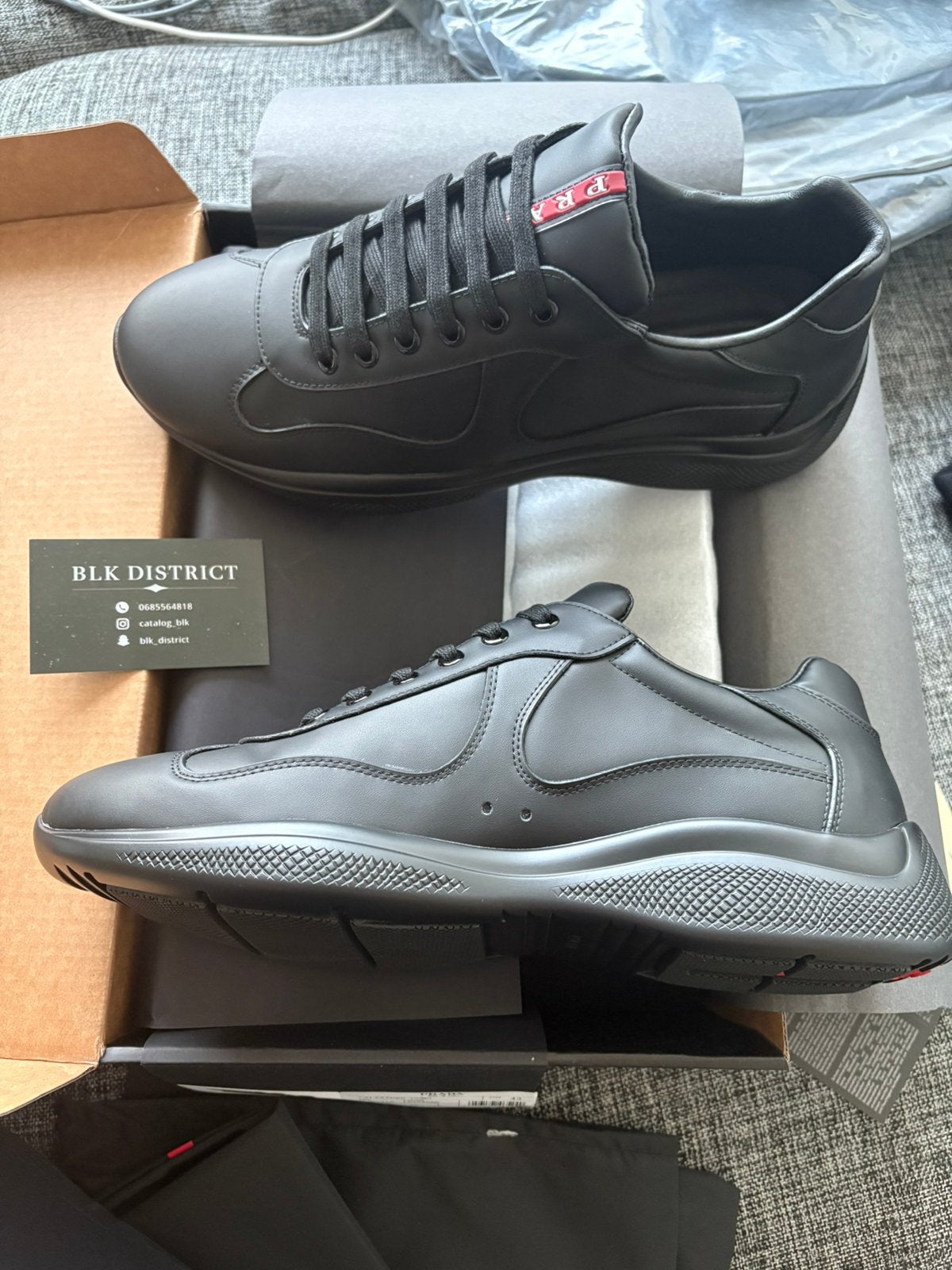 Prada cups schoenen sneakers, Ophalen of Verzenden, Zo goed als nieuw, Zwart