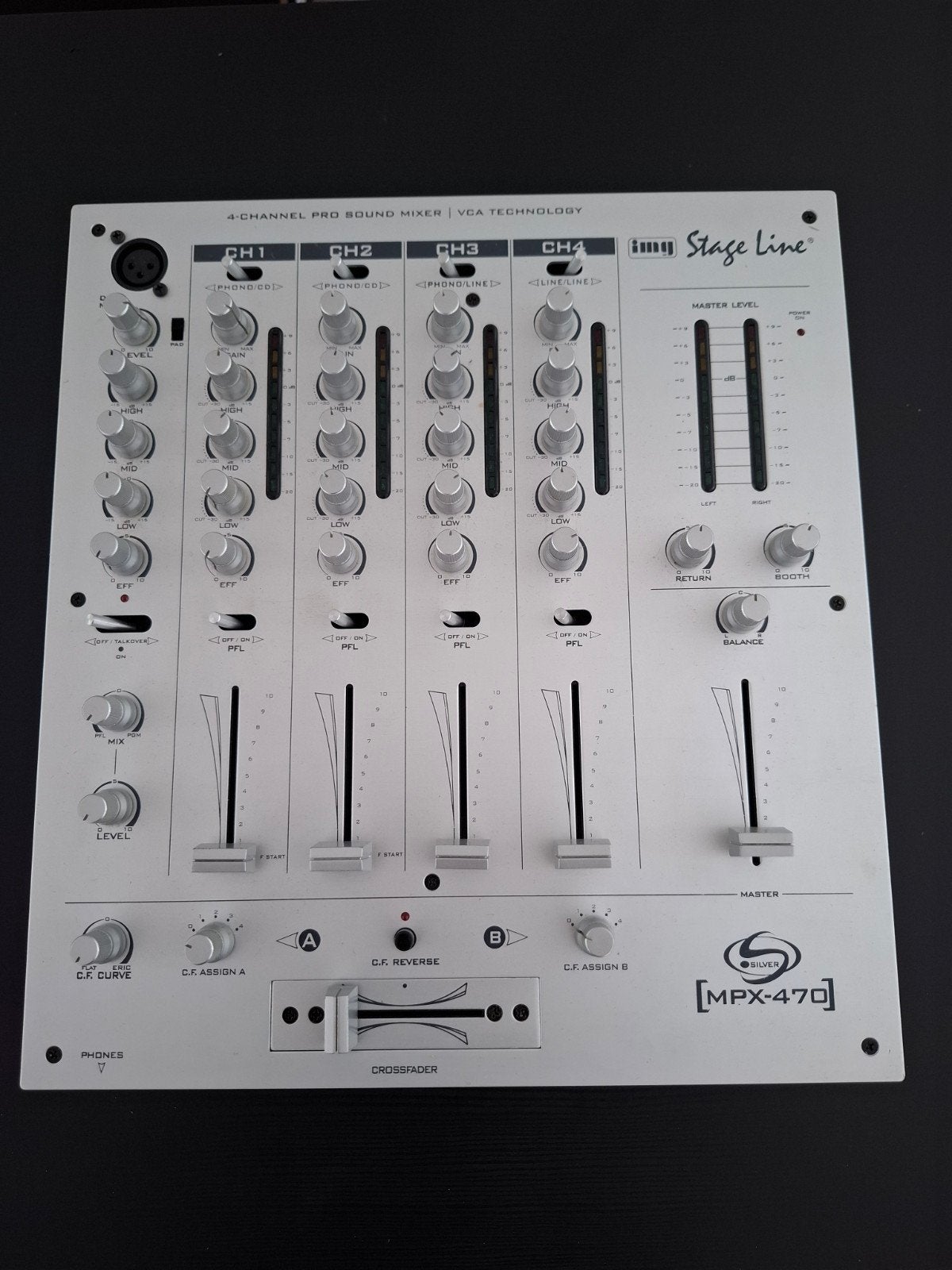 IMG Stage Line MPX-470 Stereo DJ Mixer, Ophalen of Verzenden, Zo goed als nieuw, Minder dan 5 kanalen, Microfooningang