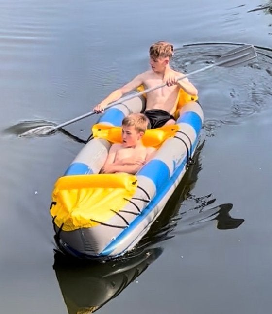 Inshore 335 III Opblaasbare Kajak - Zo goed als nieuw, Watersport en Boten, Kajaks, Ophalen, Opblaasbaar, Zo goed als nieuw, 2-persoons