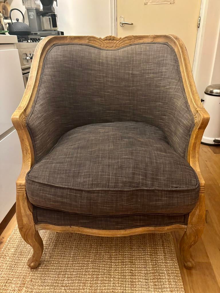Bergere fauteuil Braxton home kuip stoel, Ophalen, Zo goed als nieuw, 75 tot 100 cm, 50 tot 75 cm