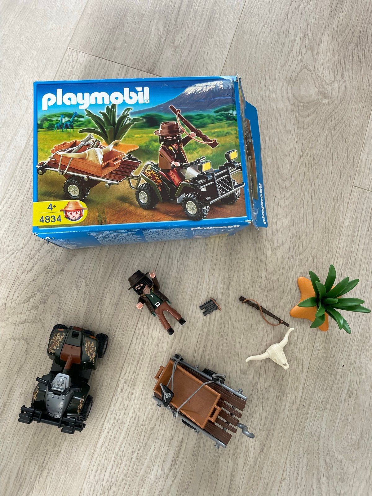 Playmobil 4834 Quad met aanhanger en avonturier, Ophalen of Verzenden, Gebruikt, Jongen of Meisje