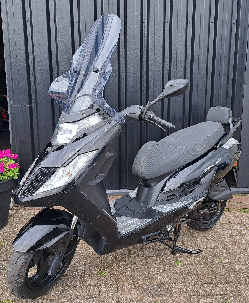 Zwarte Kymco Dink 50 bromscooter, Fietsen en Brommers, Ophalen, Gebruikt, Overige modellen, Benzine