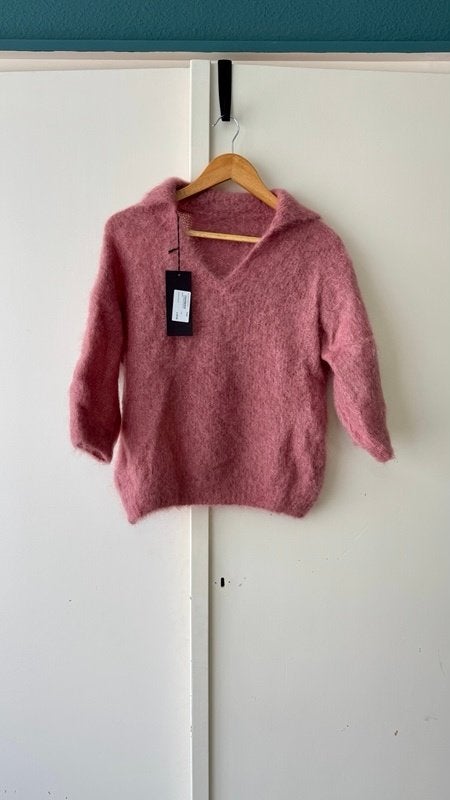 Italian Casual mohair trui M 36 38 40 roze fuzzy romantic, Maat 38/40 (M), Italian casual, Ophalen of Verzenden, Zo goed als nieuw
