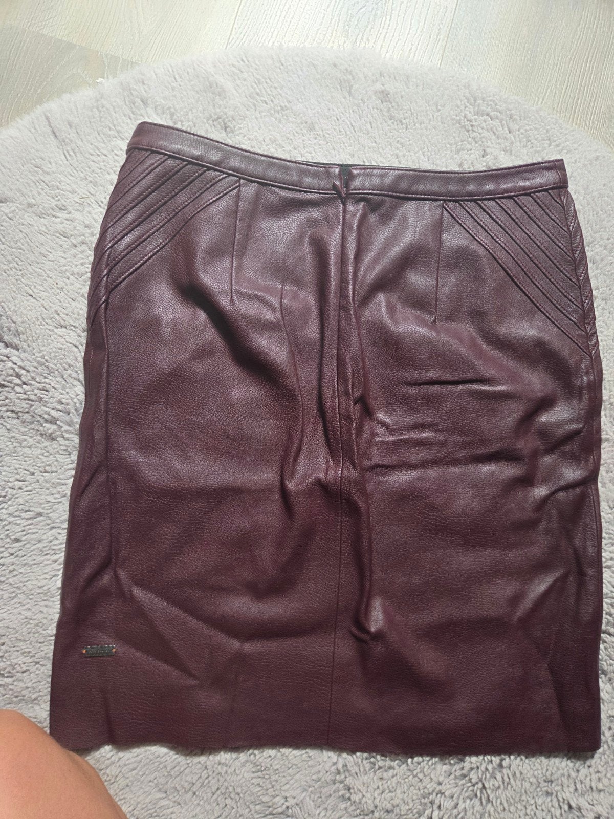 Hugo Boss Leren Rok Maat M, Maat 38/40 (M), Overige kleuren, Ophalen of Verzenden, Gedragen