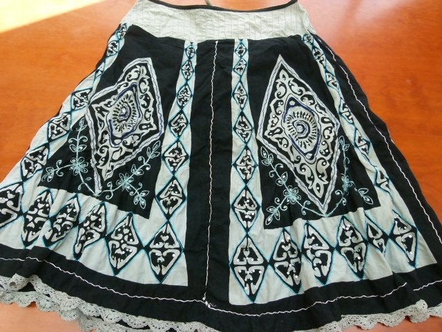 Mooi bewerkte half lange rok van Steps, maat 38 M vintage, Kleding | Dames, Maat 38/40 (M), Overige kleuren, Ophalen of Verzenden