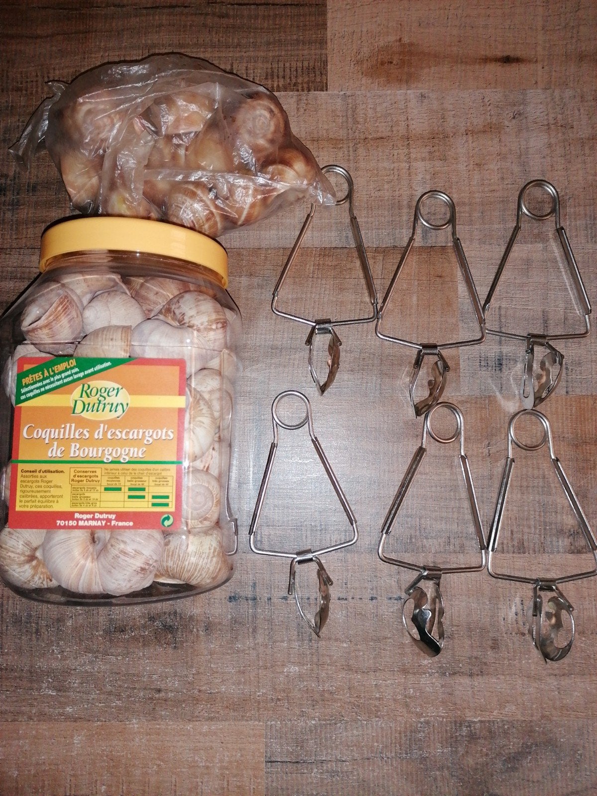 Vintage escargots met 6 tangetjes, Ophalen
