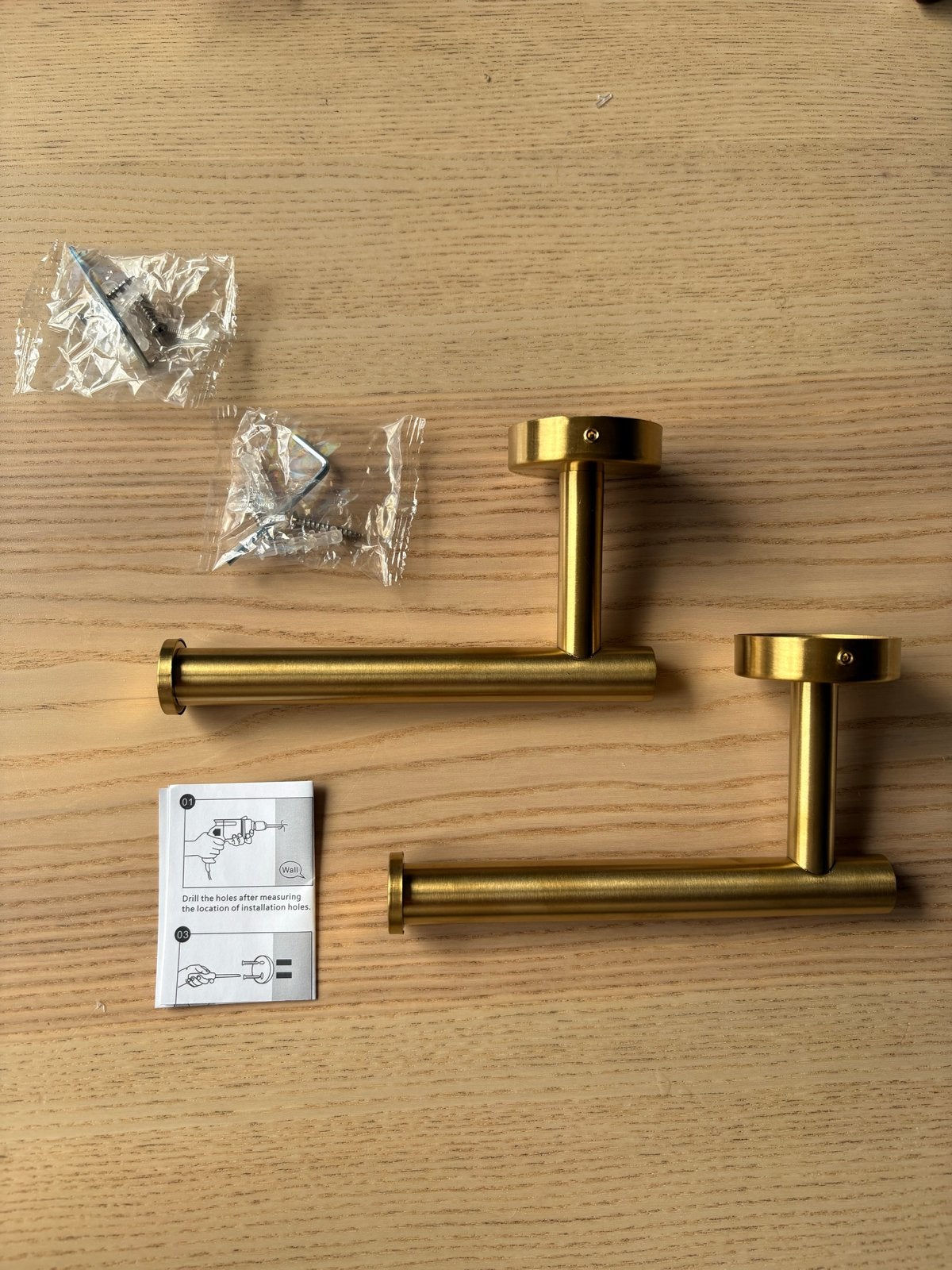 Gouden wc-rol houders - set van 2, Ophalen of Verzenden, Nieuw, Goud, Handdoekenrek