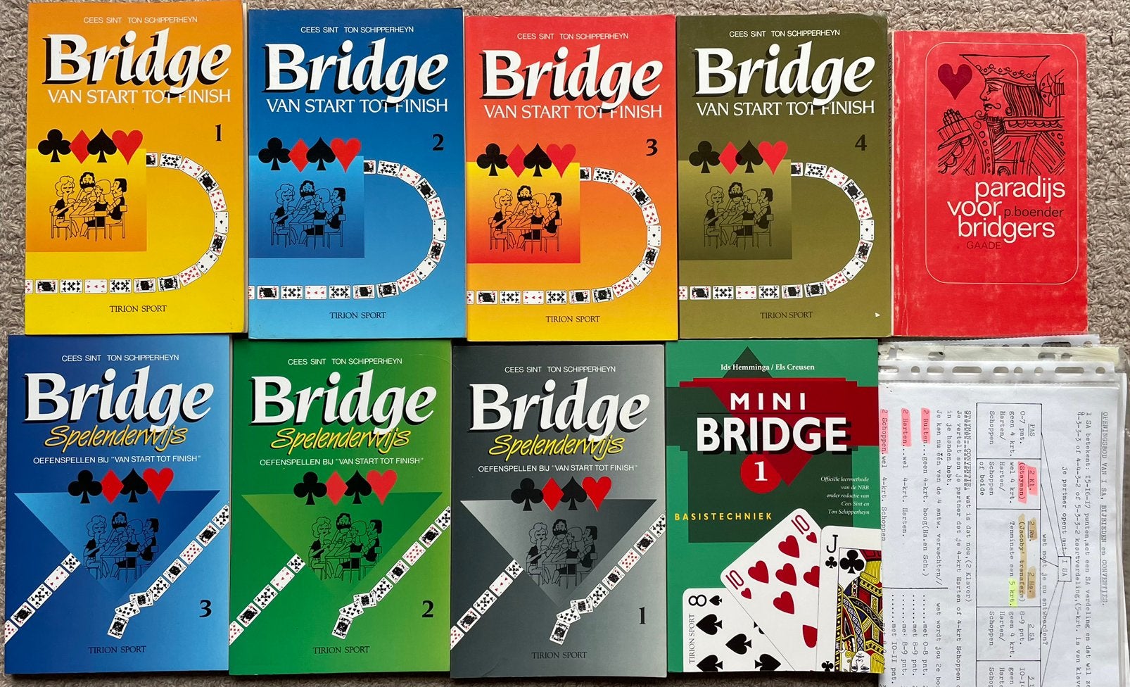 Bridge cursus boeken 7x Cees Sint, Ophalen of Verzenden, Zo goed als nieuw, Overige onderwerpen