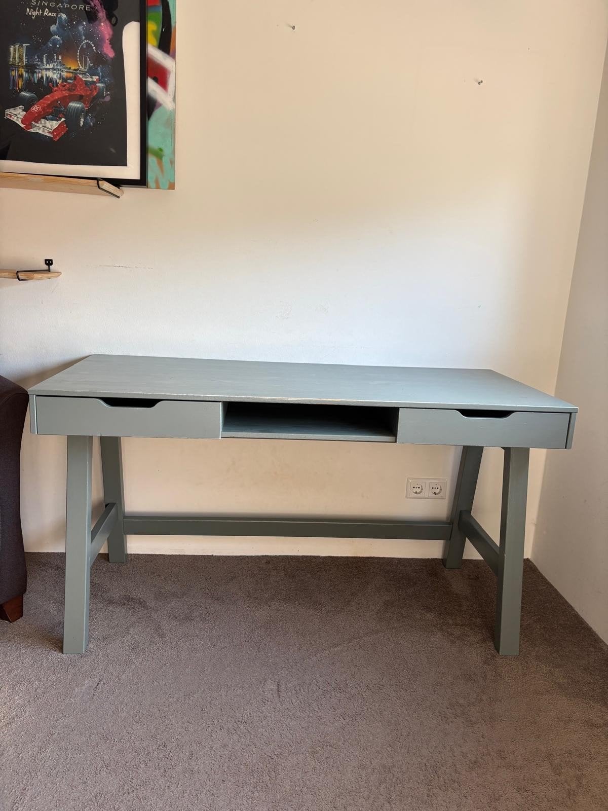 Woood Nikki Bureau Jade Groen - b140xd62xh75cm, Ophalen, Groen, Gebruikt, 62 cm