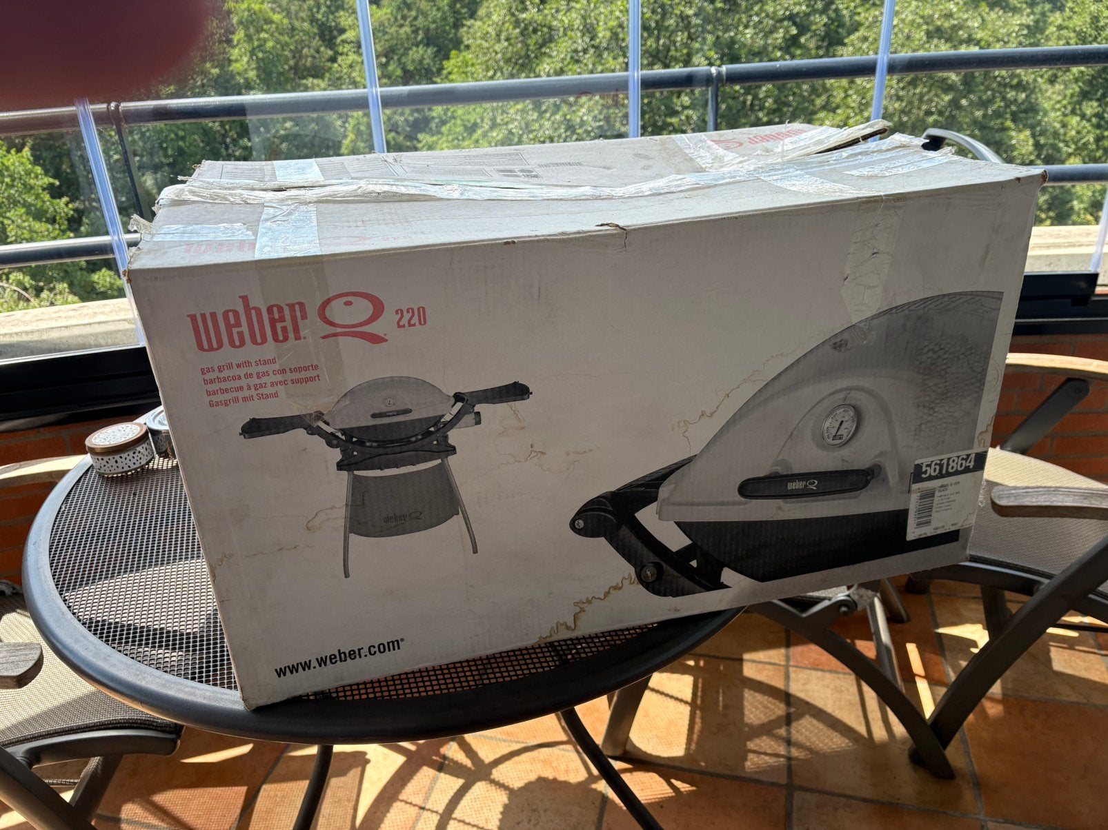 Weber Q220 gasbarbecue met onderstel, Ophalen of Verzenden, Gebruikt