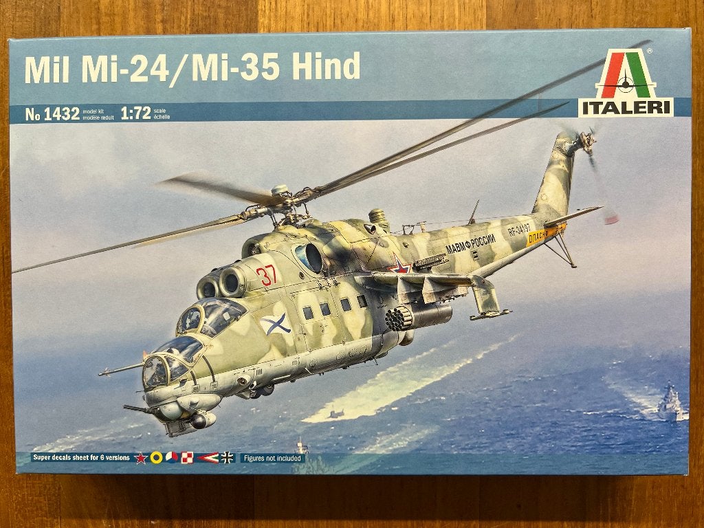 Italeri Mil Mi-24/Mi-35 Hind 1:72 bouwpakket - 1432, Hobby en Vrije tijd, Modelbouw | Vliegtuigen en Helikopters, 1:72 tot 1:144
